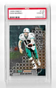 1999 FINEST FOOTBALL CARD #128 HOF DAN MARINO PSA 10 LOW POP NFL MIAMI DOLPHINS - Picture 1 of 5