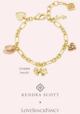 NUEVO Brazalete Loveshackfancy Kendra Scott Oro Dije Foto 1 de 4