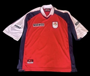 Lancashire C.C.C Pony 8090s Rare Vintage Cricket Shirt Jersey Axa Life League Xl - Picture 1 of 14
