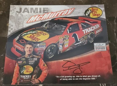 Tarjeta de héroe NASCAR 2010 #1 Chevy Impala de Jamie McMurray autografiada Foto 1 de 2