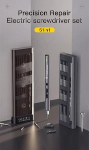 51 in 1 Mini Electric Screwdriver Set  Cordless Rechargeable Magnetic Tool New - Bild 1 von 12