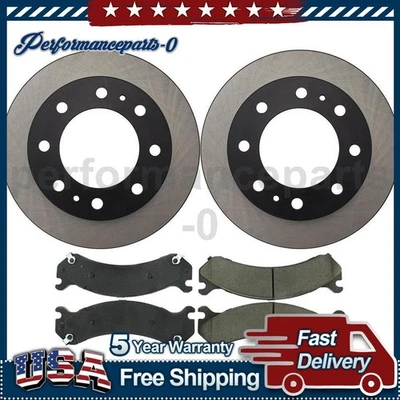 Front Disc Brake Pad Set Disc Brake Rotor for Chevrolet Silverado 3500 2001-2007 - Image 1 of 4