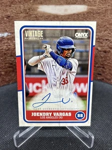 JOENDRY VARGAS 2025 Onyx Vintage ON-CARD BLUE INK AUTO Dodgers - Picture 1 of 2