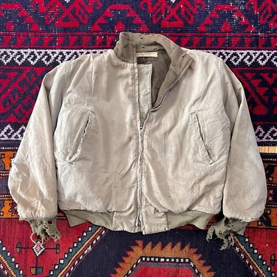 Vintage 40s WWII 2nd Pattern Tankers Jacket Army Wool Original Repair Patch S/M - Image 1 of 4