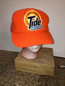 Gorra de camionero vintage Tide Racing Team Snapback Hydro Orange años 90 hecha en EE. UU. P1 - Imagen 1 de 6