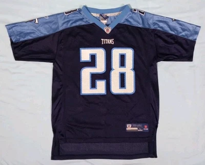Camiseta de fútbol Reebok Tennessee Titans #28 Chris Johnson juvenil talla grande 14/16 Foto 1 de 4