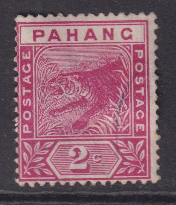 PAHANG, 1891 Tiger, 2c. Rose, used. — 第 1/1 张图片