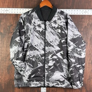 The North Face Jester Jacket Reversible Large Bomber Camo Black Diamond Quilted - Picture 1 of 8