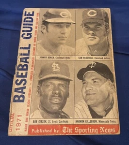 1971 The Sporting News Official MLB Baseball Guide, Bench, Killebrew, Gibson Vtg - Picture 1 of 5