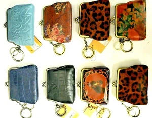 Cartera y Llavero de Cuero Kisslock Patricia Nash Cambio Monedero Bolso Llavero - Imagen 1 de 42