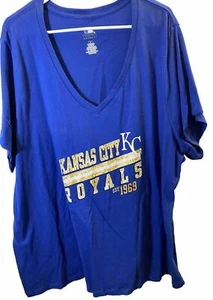 MLB Genuine Merchandise Kansas City Royals V Neck T Shirt 4X NWT Big Tall - Picture 1 of 6