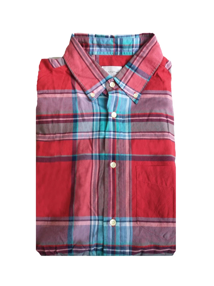 Camisa abotonada a cuadros Berry Madras 341160 GANT RUGGER para hombre Foto 1 de 1
