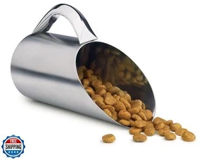 Pet Studio Stainless Steel Matte Finish Pet Scoops — Convenient Scoops for Dr - Picture 1 of 3