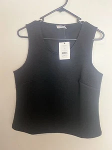 MARCS Women’s Sleeveless Textured Top Size L Black RRP$49.95 - Picture 1 of 4