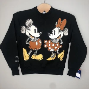 Champion Disney Collab Adult Medium Black Reverse Weave Crew Neck Sweatshirt - Picture 1 of 8