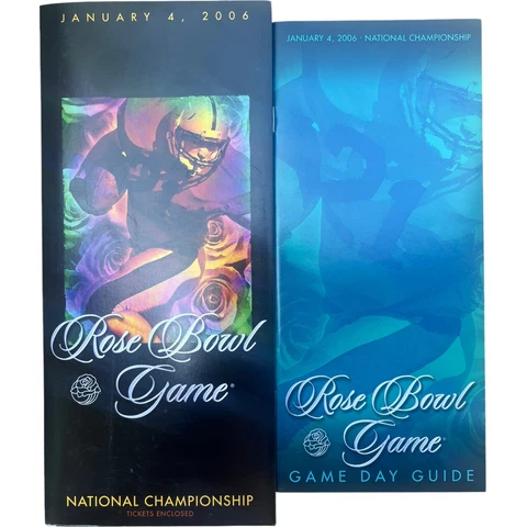 2006 USC Trojans Texas Longhorns Rose Bowl Program National Championship Game Cover