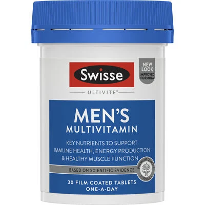 Swisse Ultivite Hombre Multivitamínico Apoyo Energético, Cognitivo e Inmune 30 Comprimidos Foto 1 de 4