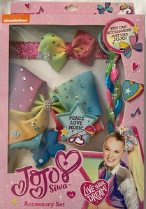 Jojo Siwa Accessory Set With Hair Bow Key Chain Pony Tail Bracelet - Picture 1 of 2