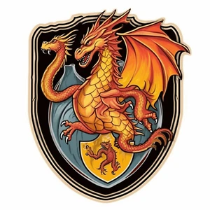 Pegatina Crest Dragon, pegatina calcomanía folclórica, calcomanía para parachoques ventana de coche camión - Imagen 1 de 12