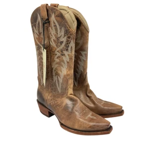 Idyllwind Women's Pull-On Wheeler Snip Toe Western Boots Brown Leather Size 10B - Picture 1 of 7