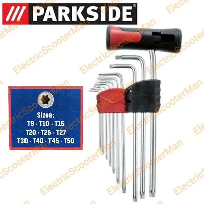 Parkside 11 Piece Star Head Key Set With T-handle High Quality S2 Steel - Image 1 of 4