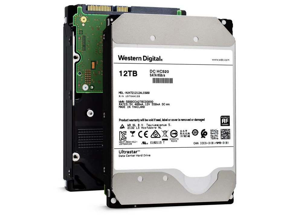 WD Ultrastar DC HC520 12TB SATA III 3.5" Enterprise HDD HUH721212ALE600 - Image 1 of 1
