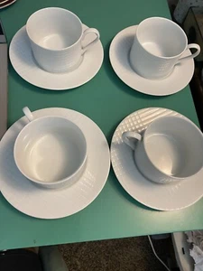 Set of 4 Swid Powell RICHARD MEIER GRID Cups and Saucers  - Picture 1 of 6