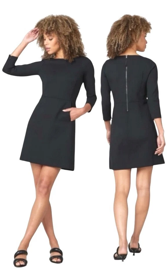 Spanx Dress Womens Medium Black The Shift Stretch A Line Ponte 20382R