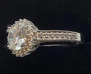 Vanna K For Bella Luce Cubic Zirconia CZ Sterling Silver Solitaire size 9 Ring - Picture 1 of 12