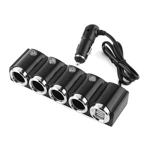 Prise Allume-cigare DC 12V/24V USB 4 Voies Voiture Adaptateur Allume-cigare - Photo 1 sur 7