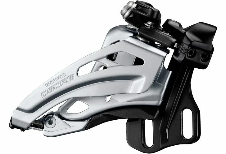 Shimano M617 2x10 MTB Front Derailleur Silver, E-Type, Dual Pull - Image 1 of 1