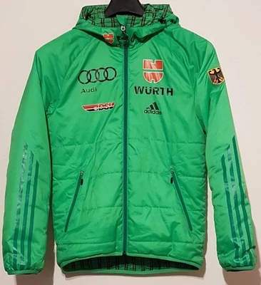 DSV Adidas Teamjacke GERMANY Gr. L Skijacke Wendejacke Audi Jacke Anorak Grün - Bild 1 von 4