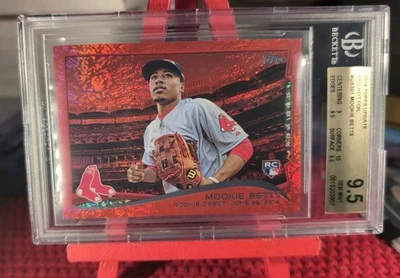 🔥🔥2014 Topps Update Red Hot Foil US301 Mookie Betts BGS Beckett 9.5🔥🔥 - Image 1 of 4