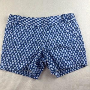 Pantaloncini donna J Crew elasticizzati city fit design blu zip laterale taglia 4 - Foto 1 di 8