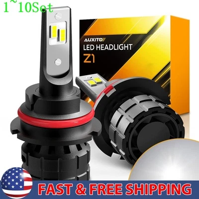2-sides 9007 LED Headlight Bulbs 6000K White High Low Beam Light Bulb 1-10Set - Image 1 of 4