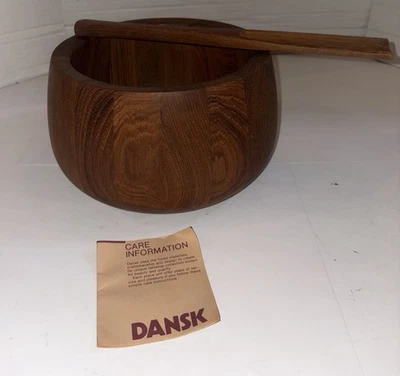 丹斯克沙拉菜碗木 MCM 丹麦马来西亚 Quistgaard 9 x 6 — 第 1/4 张图片