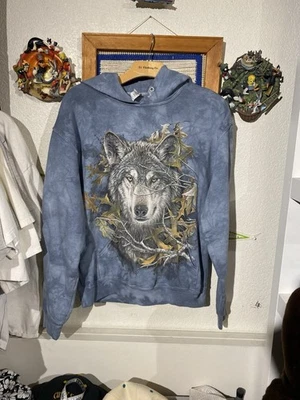 Sudadera con Capucha Moderna Estilo The Mountain Snow Wolf Tie Dye Talla M Foto 1 de 3