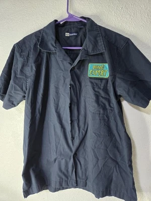 Pluckers Wing Bar Button Up Shirt Mens Small Work Uniform Blue Generation - Image 1 of 4