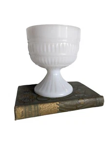 Vintage White Milk Glass Goblet Planter Candy Dish Catch-All - Picture 1 of 1