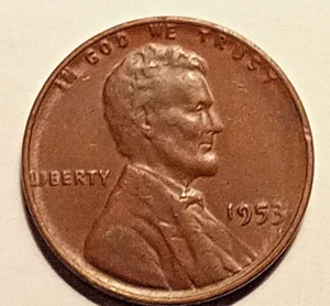 1953 Lincoln head error cent - "L" on rim error - from old collection - Picture 1 of 3