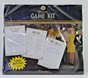 60pc. New Years Party Game Kit Cards - 3 games, undated - NEW! - Picture 1 of 3