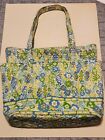 Vera Bradley blue/yellow  Floral Get Carried Away Tote Carry On Overnight Bag
