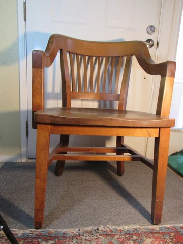 Vintage WH Gunlocke oak lawyer arm chair LOCAL PICKUP Cover