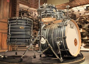 Pearl Masters Maple Pure 4pcs Black Oyster Swirl Drum Set (10-12-16-22) - New! - Picture 1 of 10