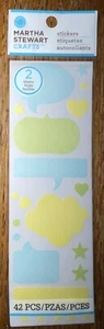 Martha Stewart Quote Bubble Conversation Yellow Green Blue Stickers 2 Sheets - Picture 1 of 4