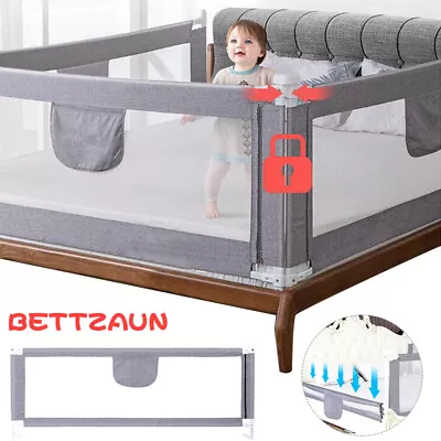 100CM Height Bed Rail/BedRail Adjustable Folding Kids Safety Cot Guard Protecte • 32.69$