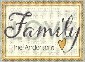 Cross Stitch Mini Kit ~ Dimensions Personalized Family Sampler Sign #70-65140 - Picture 1 of 3