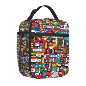 Bolsa de almuerzo aislada Countryball de moda duradera de viaje regalo de cumpleaños - Imagen 1 de 11