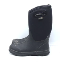 Bogs Boots Youth 5 Classic High Handles Pull On Midcalf 52065-001 Black Fabric - Picture 1 of 7