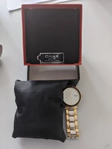 Mens Omax Watch New Stainless Steel Gold Plated Silver Very Nice Must See - Picture 1 of 3